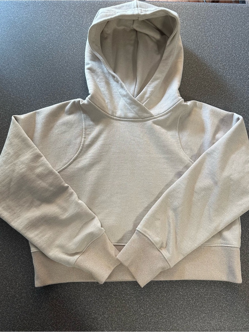 Lululemon Loungeful Cropped‎ Hoodie Spark Bone Gold Shimmer Neutral Size 4